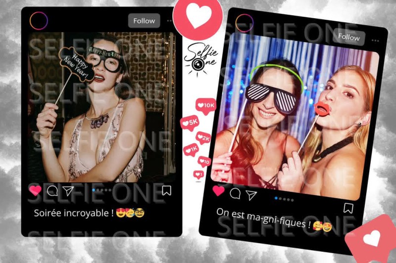 Louer un photobooth avec un cadre personnalisé pour un anniversaire 20 ans à Bourg-en-Bresse