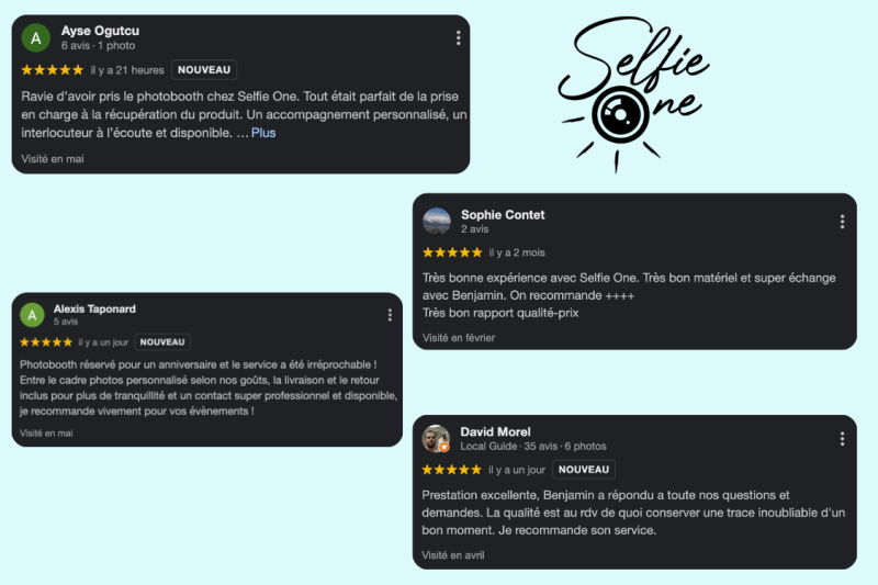 Location de Photobooth à Bourg-en-Bresse : Ce sont nos clients qui en parlent le mieux !